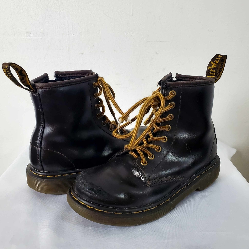 Dr. Martens Canvas Combat Boot Brown